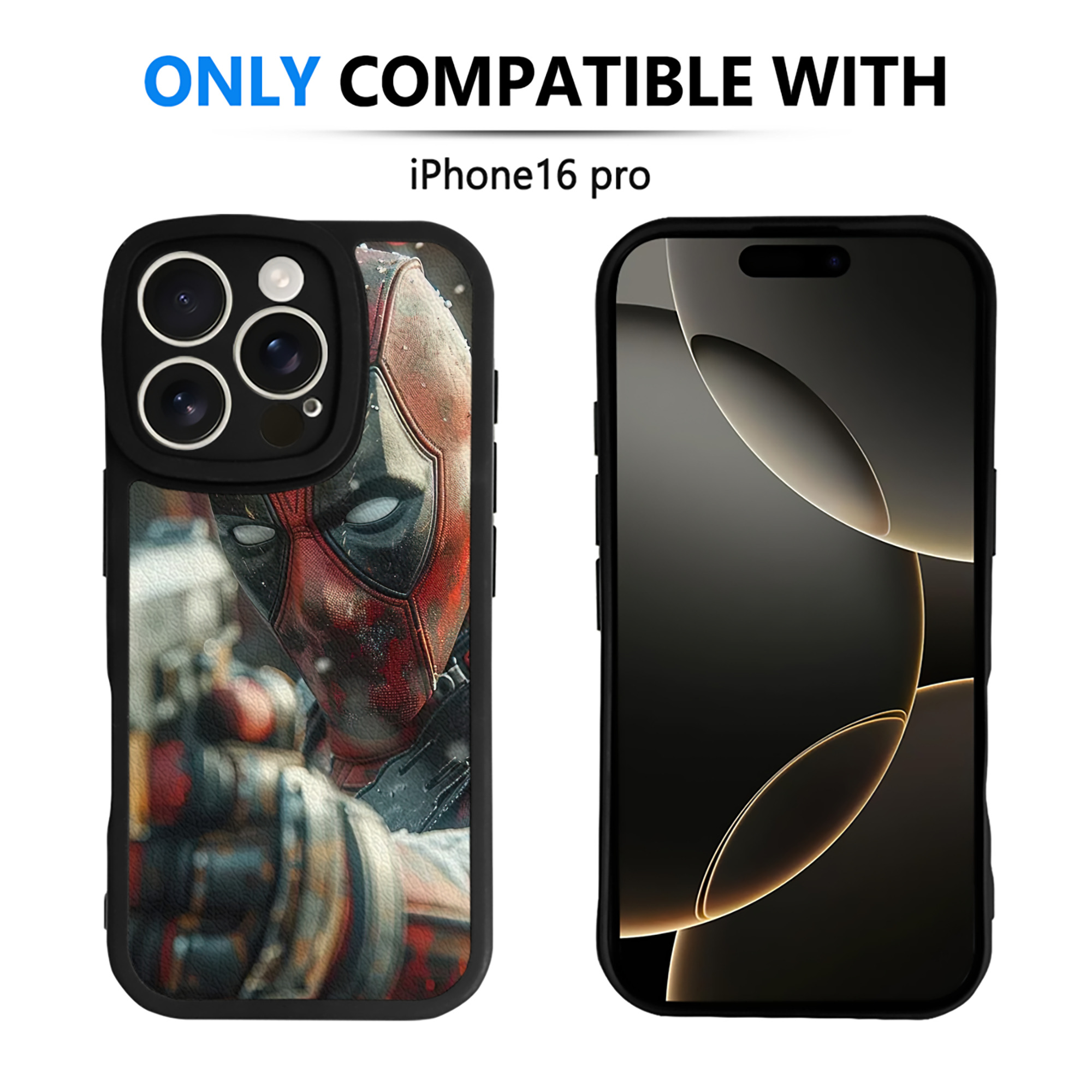 （画像用） Deadpool デッドプール 【iPhone 16シリーズ対応】シリコンスマホケース（レザー調） 材質：シリコン